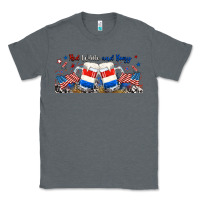 Charcoal Heather red white and boozy libbey glass Classic Tee - RanaPortraitStore