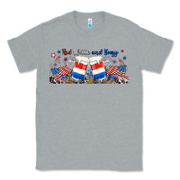 Heather Grey red white and boozy libbey glass Classic Tee - RanaPortraitStore