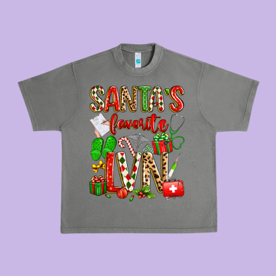 Santa's Favorite Lvn Urban Heavy Tee Designed By Texasbilliewilder