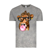 Cloud Rock Cow Lick with Leopard Bandana Vintage Tee - texasbilliewilder
