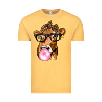 Vintage Mustard Cow Lick with Leopard Bandana Vintage Tee - texasbilliewilder
