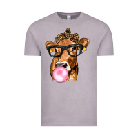 Vintage Zinc Cow Lick with Leopard Bandana Vintage Tee - texasbilliewilder