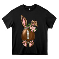 Black American Football Easter Bunny Heavy Core Tee - BundleAndBundleShop