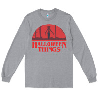 Heather Grey Halloween Things Strange Halloween Long Sleeve Tee - lanVoArt