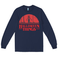 Navy Halloween Things Strange Halloween Long Sleeve Tee - lanVoArt
