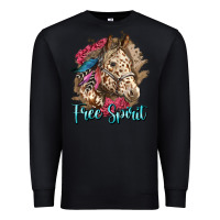 Black free spirit appaloosa horse Premium Sweatshirt - LillyAllenDesigns