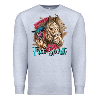 Heather Grey free spirit appaloosa horse Premium Sweatshirt - LillyAllenDesigns