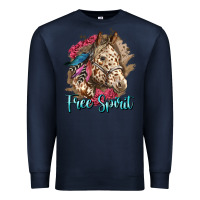 Navy free spirit appaloosa horse Premium Sweatshirt - LillyAllenDesigns