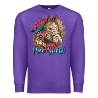 Purple free spirit appaloosa horse Premium Sweatshirt - LillyAllenDesigns