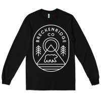 Breckenridge Colorado Bear Mountains Trees Hiking Long Sleeve Tee | Teevron