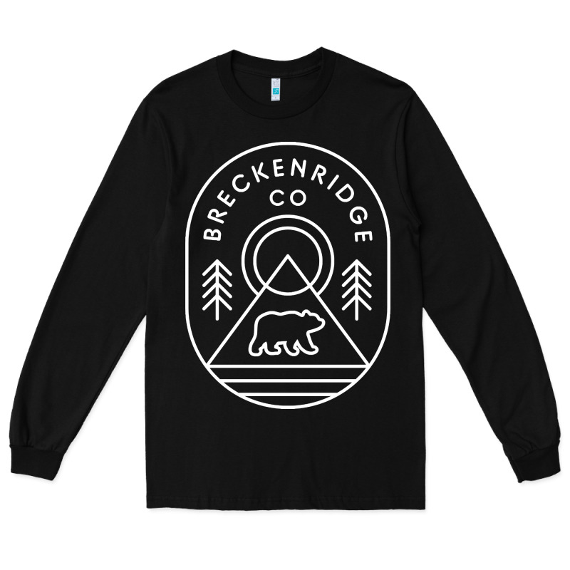 Breckenridge Colorado Bear Mountains Trees Hiking Long Sleeve Tee by lanVoArt | Teevron
