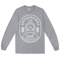Heather Grey Breckenridge Colorado Bear Mountains Trees Hiking Long Sleeve Tee - lanVoArt