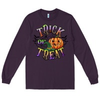 Plum trick or treat Long Sleeve Tee - CowGirlArtShop