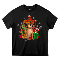 Black Chihuahua Christmas Heavy Core Tee - JahusDesignShop
