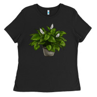 Black Peace Lily Ladies Tee - LillyAllenDesigns