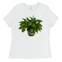 White Peace Lily Ladies Tee - LillyAllenDesigns
