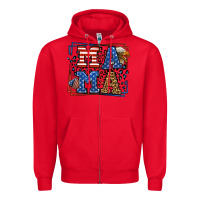 Red Army Veteran mama leopard frame 4th of July Zipper Hoodie - LillyAllenDesigns