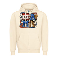 Sandshell Army Veteran mama leopard frame 4th of July Zipper Hoodie - LillyAllenDesigns