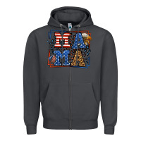 Smoke Army Veteran mama leopard frame 4th of July Zipper Hoodie - LillyAllenDesigns