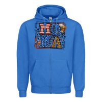 True Royal Army Veteran mama leopard frame 4th of July Zipper Hoodie - LillyAllenDesigns