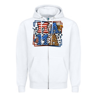 Army Veteran Mama Leopard Frame 4th Of July Zipper Hoodie | Teevron