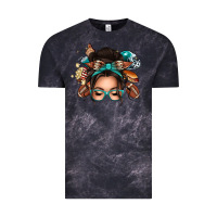 Cloud Black american football messy bun Vintage Tee - texasbilliewilder