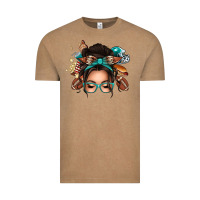 Vintage Coffee american football messy bun Vintage Tee - texasbilliewilder
