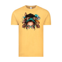 Vintage Mustard american football messy bun Vintage Tee - texasbilliewilder