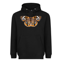 Black Common Buckeye Butterfly Heavyweight Hoodie - LillyAllenDesigns