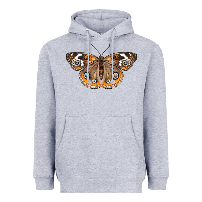 Common Buckeye Butterfly Heavyweight Hoodie by LillyAllenDesigns | Teevron