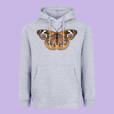 Common Buckeye Butterfly Heavyweight Hoodie Designed By Lillyallendesigns