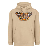 Mushroom Common Buckeye Butterfly Heavyweight Hoodie - LillyAllenDesigns