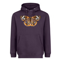 Plum Common Buckeye Butterfly Heavyweight Hoodie - LillyAllenDesigns