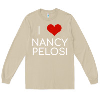 Mushroom Limited Edition I Love Nancy Pelosi Heart Madam Speaker Democratic Pol Long Sleeve Tee - lanVoArt