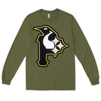 Army Green pittsburgh combined sports shirt and sticker Long Sleeve Tee - lanVoArt