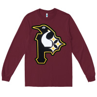 Burgundy pittsburgh combined sports shirt and sticker Long Sleeve Tee - lanVoArt
