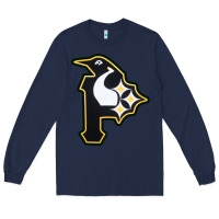 Navy pittsburgh combined sports shirt and sticker Long Sleeve Tee - lanVoArt