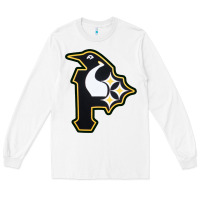 White pittsburgh combined sports shirt and sticker Long Sleeve Tee - lanVoArt