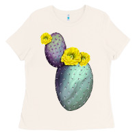Bone Opunthia Santa Rita Cactus Ladies Tee - LillyAllenDesigns