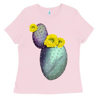 Bubblegum Pink Opunthia Santa Rita Cactus Ladies Tee - LillyAllenDesigns
