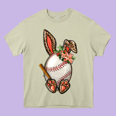 Baseball Easter Bunny Heavy Core Tee Designed By Bundleandbundleshop