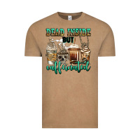 Vintage Coffee dead inside but caffeinated skeleton coffee cups Vintage Tee - Jasminsmagicworld
