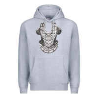 Heather Grey Chest Protector Fa Element Premium Hoodie - FaDigitalArtStudio