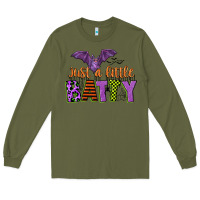Army Green just a little batty Long Sleeve Tee - CowGirlArtShop