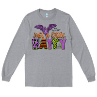 Heather Grey just a little batty Long Sleeve Tee - CowGirlArtShop