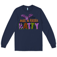 Navy just a little batty Long Sleeve Tee - CowGirlArtShop