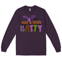 Plum just a little batty Long Sleeve Tee - CowGirlArtShop