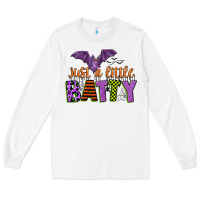 White just a little batty Long Sleeve Tee - CowGirlArtShop