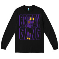 Black Justin Jefferson -Griddy Gang Long Sleeve Tee - lanVoArt
