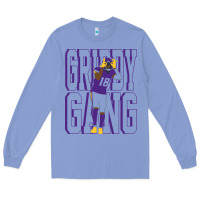 Colony Blue Justin Jefferson -Griddy Gang Long Sleeve Tee - lanVoArt
